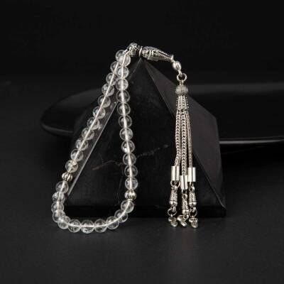 Kristal Kuvars Doğal Taş Tesbih 33lük - 6mm - Doğal Taş