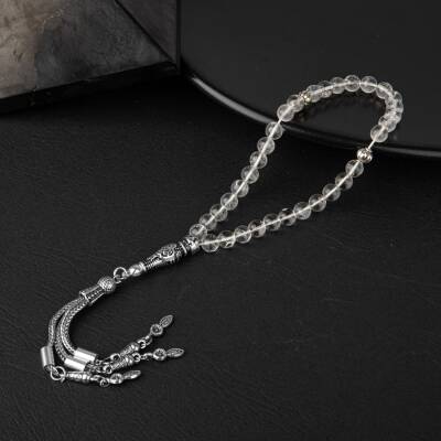 Kristal Kuvars Doğal Taş Tesbih 33lük - 6mm - 2