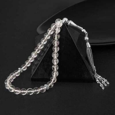 Kristal Kuvars Doğal Taş Tesbih 33lük - 8mm - 3