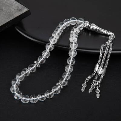 Kristal Kuvars Doğal Taş Tesbih 33lük - 8mm - 2