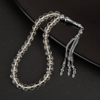 Kristal Kuvars Doğal Taş Tesbih 33lük - 8mm - 3