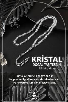 Kristal Kuvars Doğal Taş Tesbih 99luk - 6mm - Osmanlı Doğaltaş