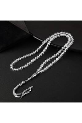 Kristal Kuvars Doğal Taş Tesbih 99luk - 6mm - 3