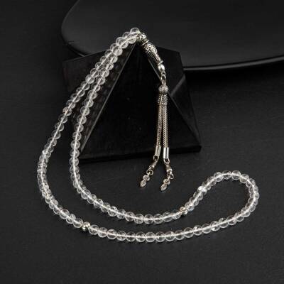 Kristal Kuvars Doğal Taş Tesbih 99luk - 6mm - Doğal Taş