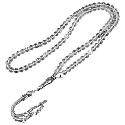 Kristal Kuvars Doğal Taş Tesbih 99luk - 6mm - Doğal Taş (1)