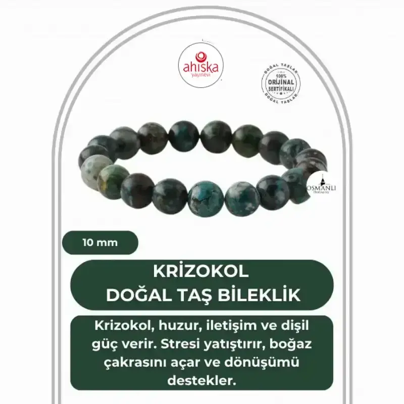 Krizokol 10mm Doğal Taş Bileklik - 2