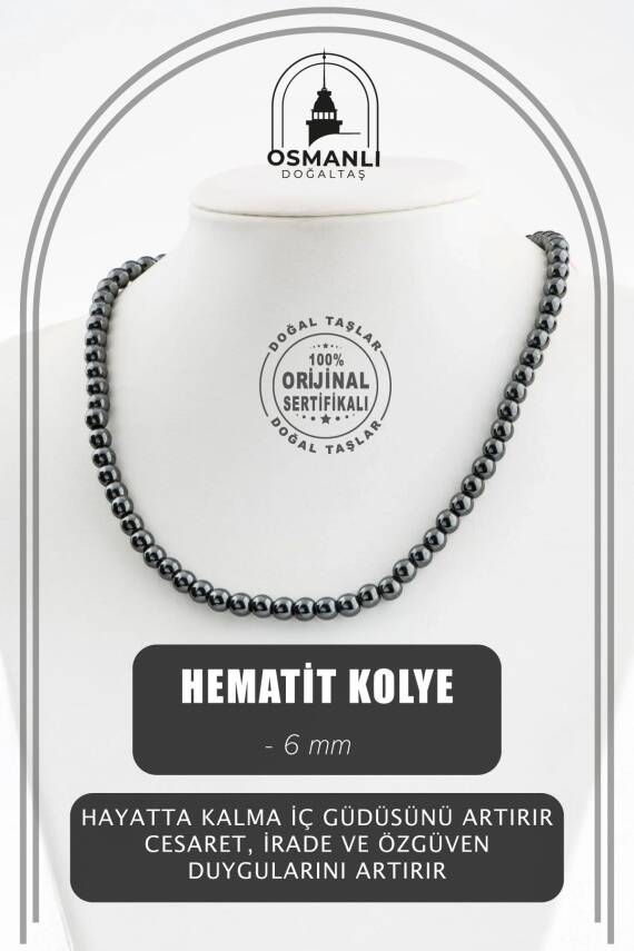 Krizokol 6 mm Dizi Doğal Taş Kolye - 2