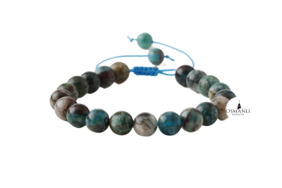 Krizokol 8mm Merdiven Kapama Doğal Taş Bileklik - 2