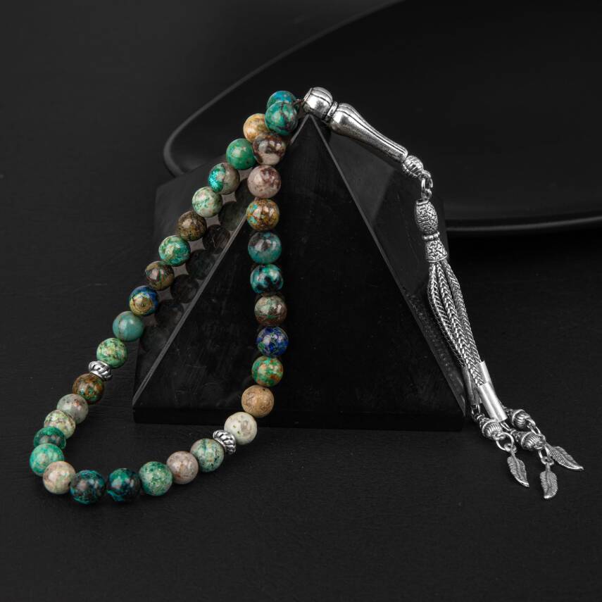 Krizokol Doğal Taş Tesbih 33lük - 8mm - 1