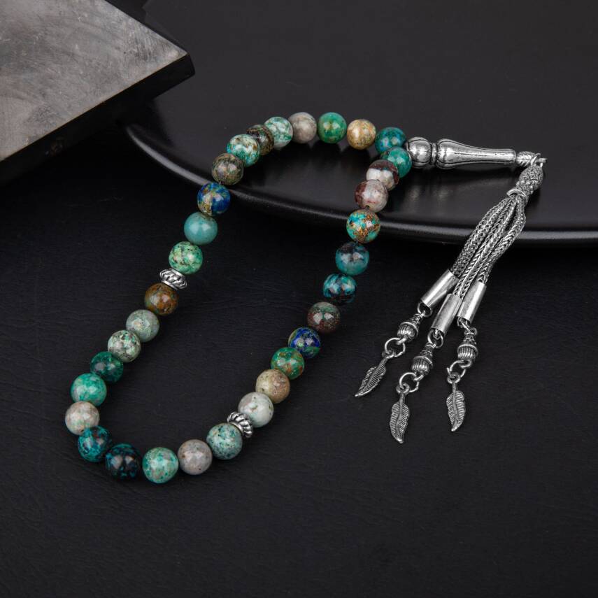 Krizokol Doğal Taş Tesbih 33lük - 8mm - 2