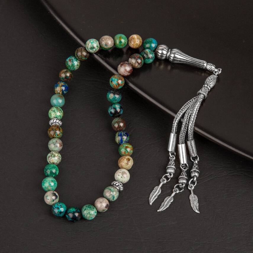 Krizokol Doğal Taş Tesbih 33lük - 8mm - 3