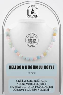 Krizopras 8 mm Düğümlü Doğal Taş Kolye - Osmanlı Doğaltaş