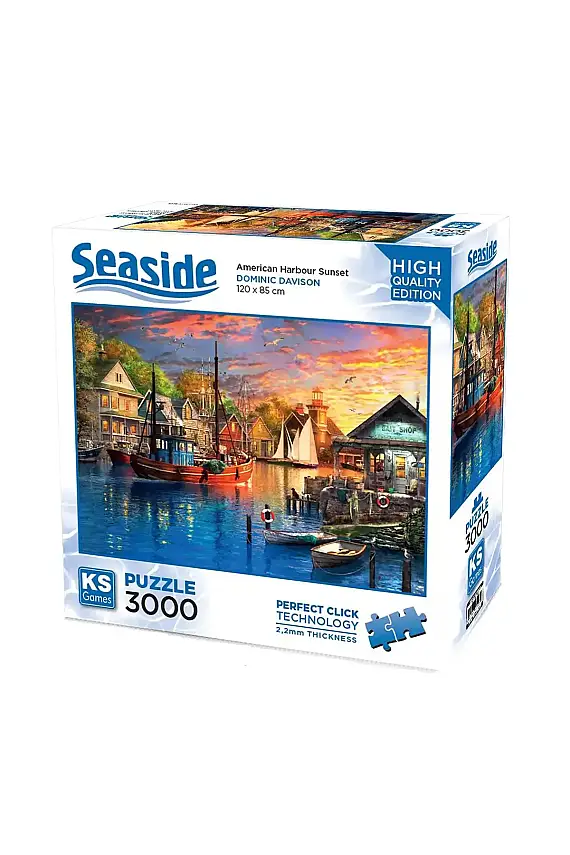 Ks Games Puzzle 3000 Li American Harbour Sunset - 1