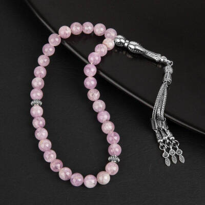 Kunzit Doğal Taş Tesbih 33lük - 8mm - Osmanlı Doğaltaş