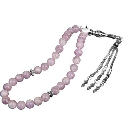 Kunzit Doğal Taş Tesbih 33lük - 8mm - 5
