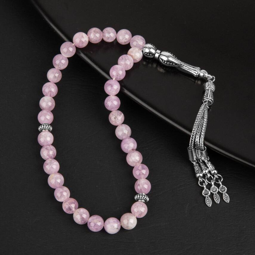 Kunzit Doğal Taş Tesbih 33lük - 8mm - 3