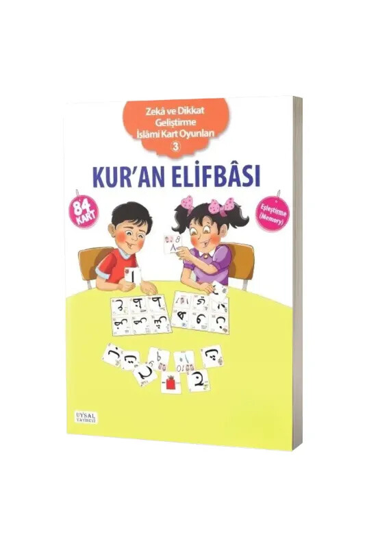 Kuran Elifbası Eşleştirme Oyunu - Zeka ve Dikkat Geliştirme İslami Kart Oyunları 3 - Uysal Yayıncılık