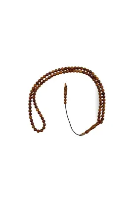 Küre Kesim 100 Luk Kuka Tesbih 5 mm - Açık Kahve - 1