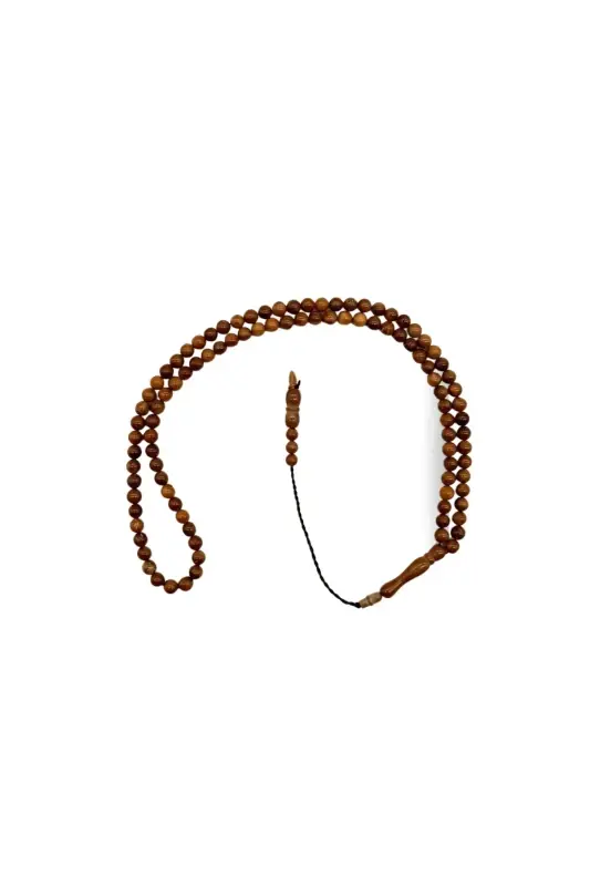 Küre Kesim 100 Luk Kuka Tesbih 5 mm - Açık Kahve - 1