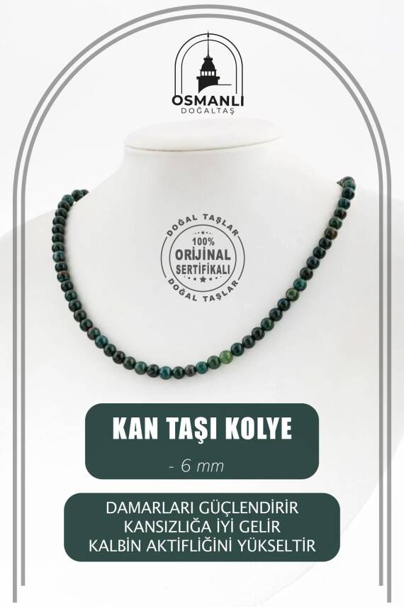 Labradorit 6 mm Dizi Doğal Taş Kolye - 1