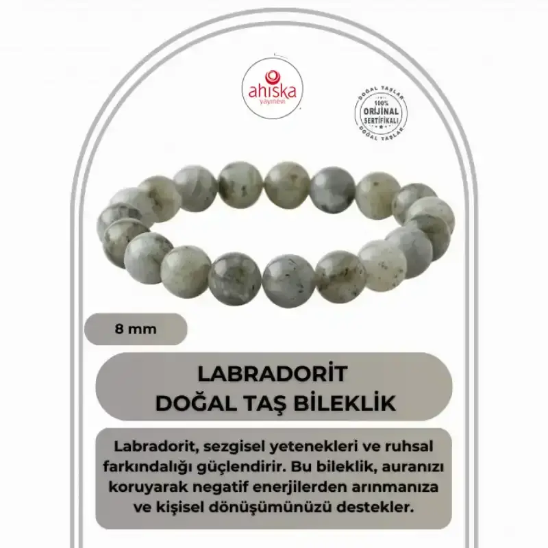 Labradorit 8mm Doğal Taş Bileklik - 1