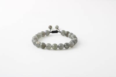 Labradorit 8mm Merdiven Kapama Doğal Taş Bileklik - 2