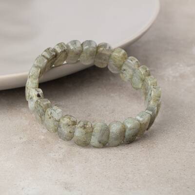 Labradorit Doğal Taş Geniş Kesim Bileklik - 2