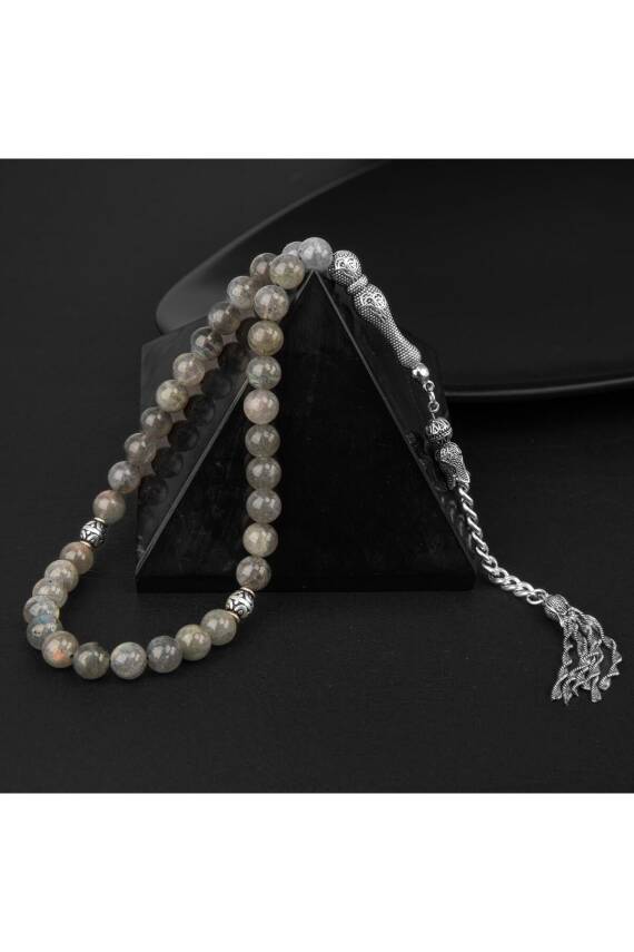 Labradorit Doğal Taş Tesbih 33lük - 8mm - 3