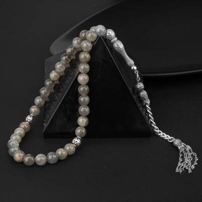 Labradorit Doğal Taş Tesbih 33lük - 8mm - Osmanlı Doğaltaş