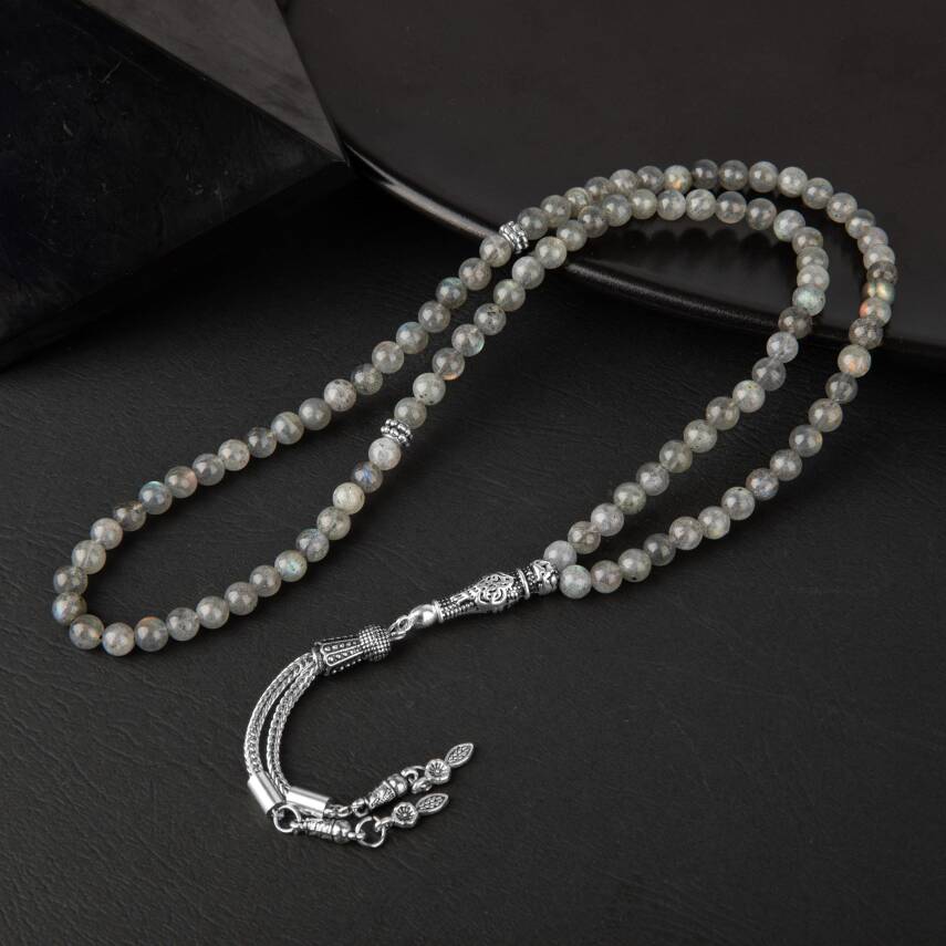 Labradorit Doğal Taş Tesbih 99luk - 6mm - 1