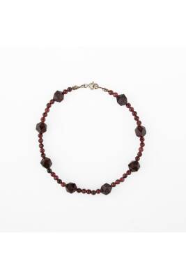 Lal Doğal Taş Gümüş Bileklik - 2