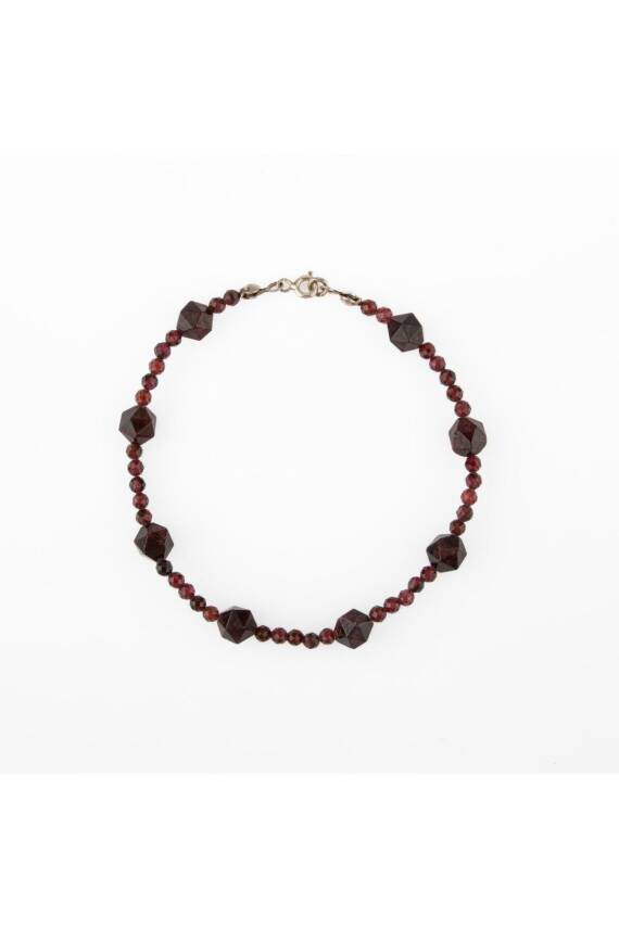 Lal Doğal Taş Gümüş Bileklik - 2