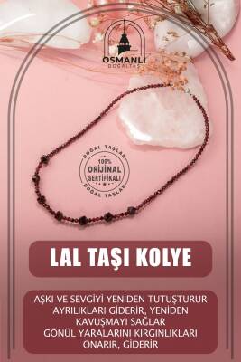 Lal Doğal Taş Gümüş Kolye - Osmanlı Doğaltaş