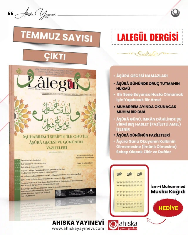 Lalegül Dergisi 149. Sayı Temmuz 2025 - Ahıska Basım Yayın