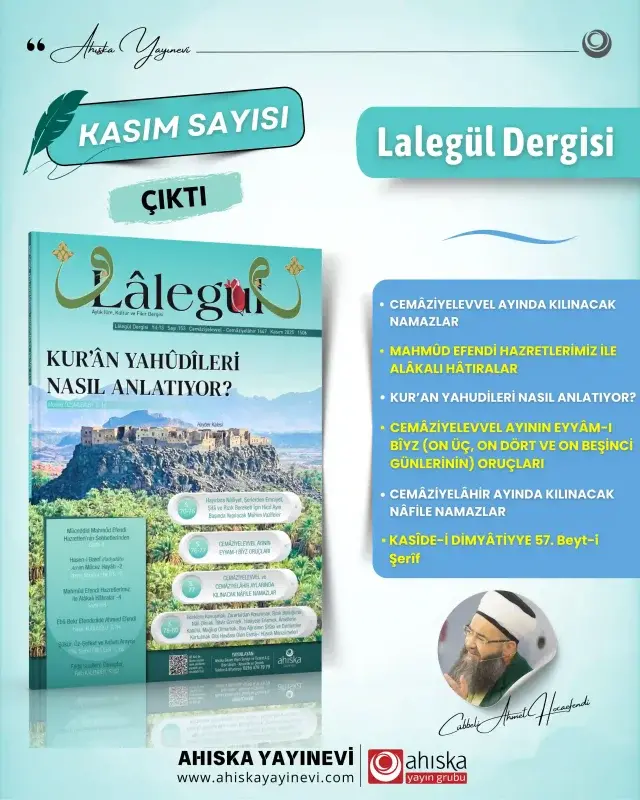 Lalegül Dergisi 153. Sayı Kasım 2025 - 3
