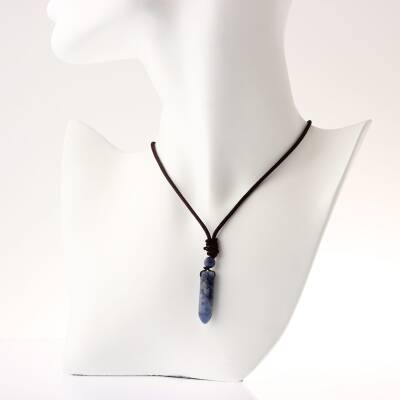 Lapis Doğal Taş Kolye Ucu 3cm - 2