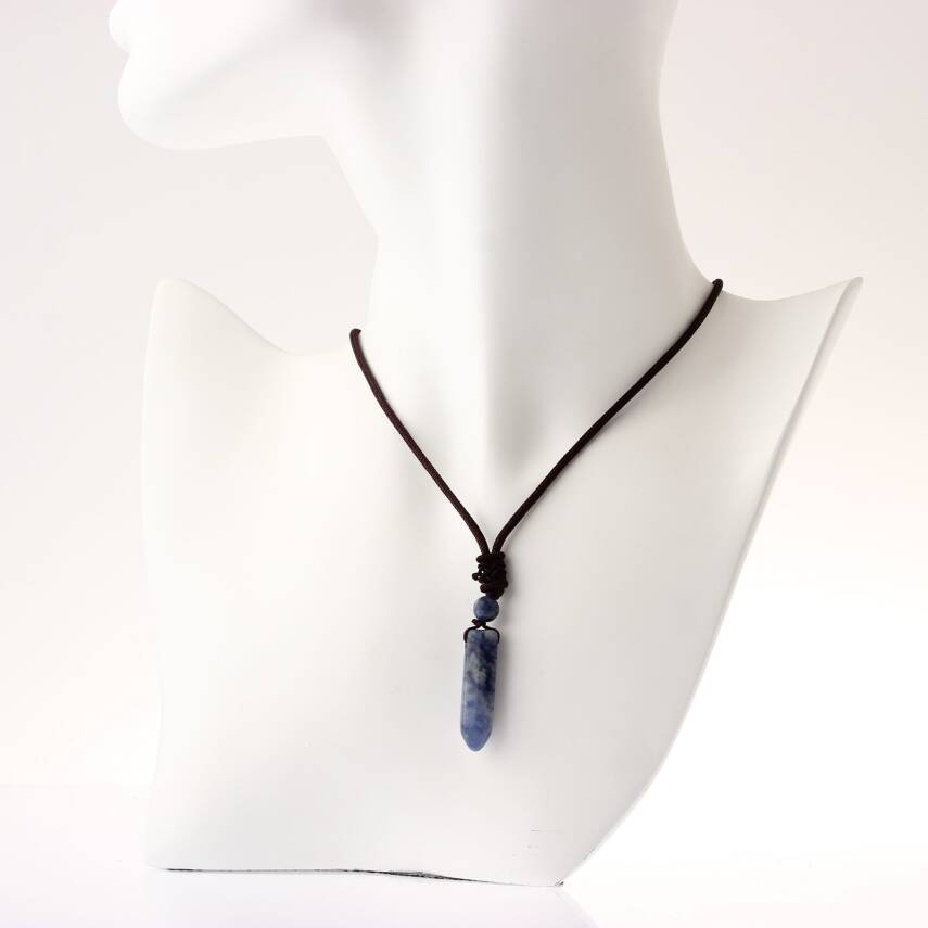 Lapis Doğal Taş Kolye Ucu 3cm - 2