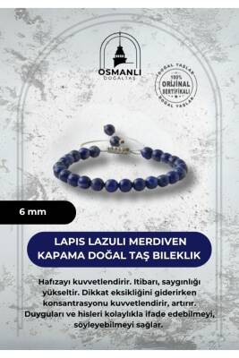 Lapis Lazuli 6mm Merdiven Kapama Doğal Taş Bileklik - Osmanlı Doğaltaş