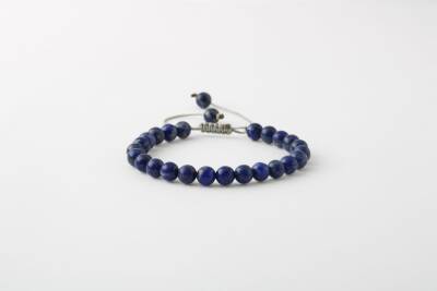 Lapis Lazuli 6mm Merdiven Kapama Doğal Taş Bileklik - 2