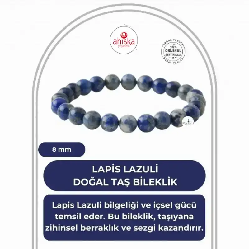 Lapis Lazuli 8mm Doğal Taş Bileklik - 1