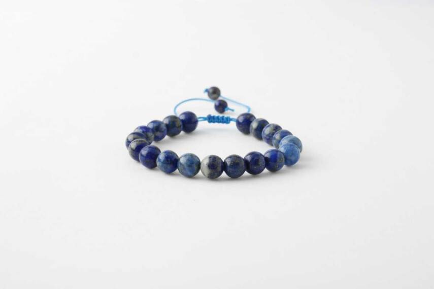 Lapis Lazuli 8mm Merdiven Kapama Doğal Taş Bileklik - 1