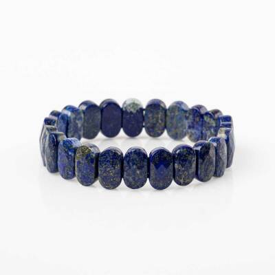Lapis Lazuli Doğal Taş Geniş Kesim Bileklik - 5