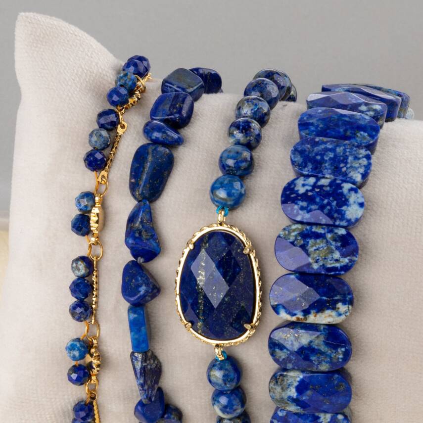 Lapis Lazuli Doğal Taş Kadın Bileklik Seti - 1