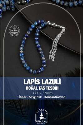 Lapis Lazuli Doğal Taş Tesbih 33lük - 8mm - Osmanlı Doğaltaş