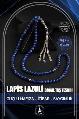 Lapis Lazuli Doğal Taş Tesbih 99luk - 6mm - Osmanlı Doğaltaş