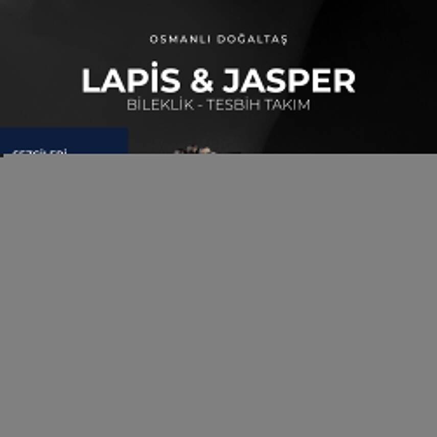 Lapis Lazuli-Jasper Doğal Taş Tesbih Bileklik Seti - 1