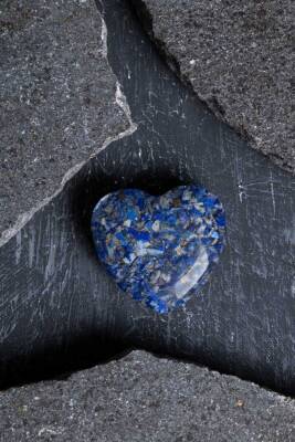 Lapis Lazuli Kalp - Doğal Taş (1)