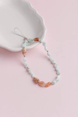 Larimar, Güneş Taşı Doğal Taş Telefon İpi - 6