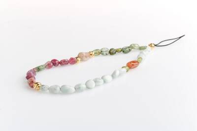 Larimar, Kiyanit, Turmalin Doğal Taş Telefon İpi - Osmanlı Doğaltaş