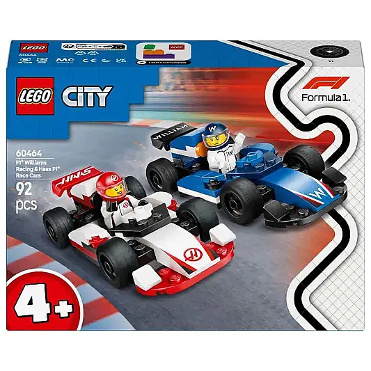Lego City F1 Williams Racing Ve Haas F1 Yarış Arabaları 60464 - 2